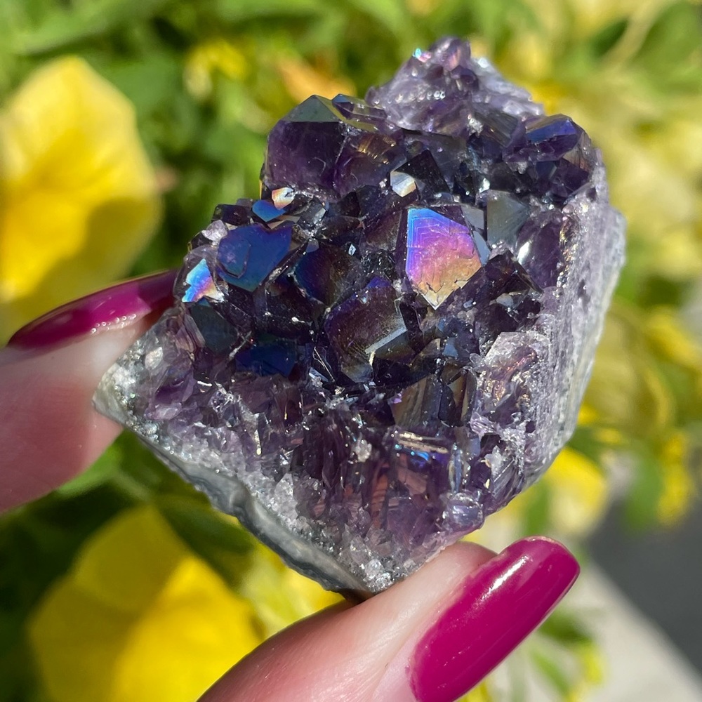 - 🜁 Amethyst Aura Cluster | crystal decor | purple amethyst | chakra | new age